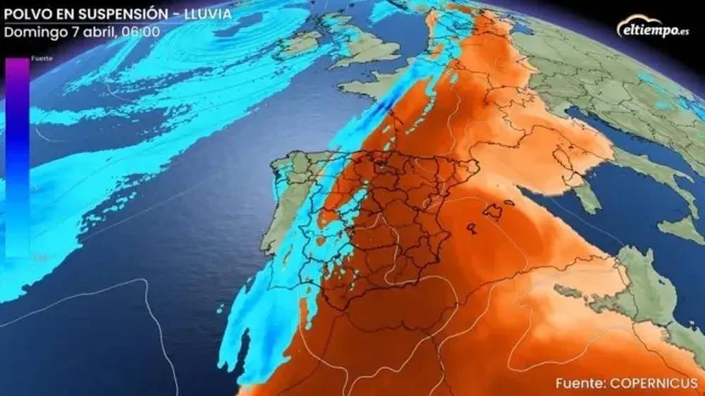 Calor y lluvias de barro en gran parte de España.