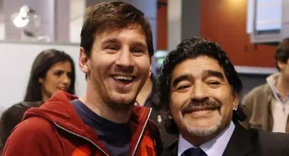 nos deja pero no se va, porque el diego es eterno, se despidio messi