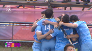 La selección masculina de hockey celebra la obtención del bronce