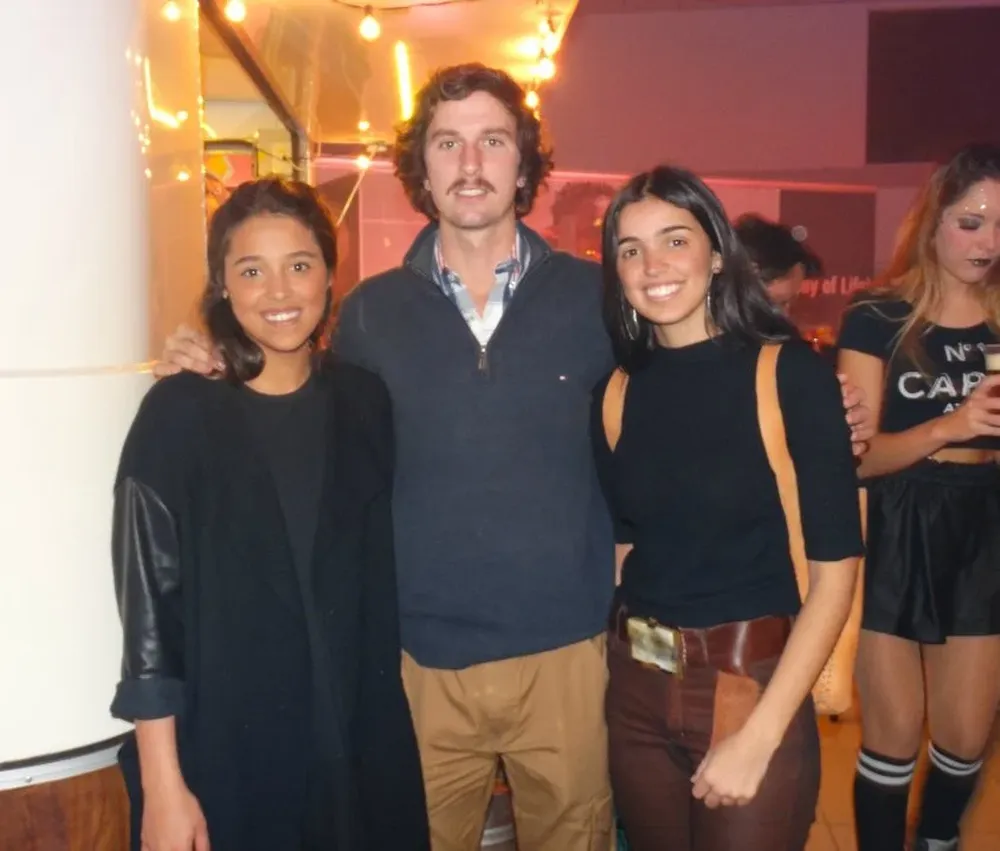 Alexa Lenoble, Santiago Sanguinetti y Agnes Lenoble