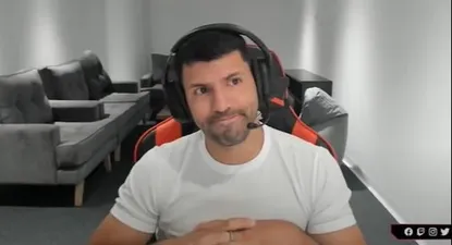 El Kun Agüero en su transmisión