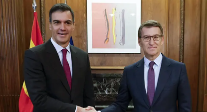 El presidente del Gobierno, Pedro Sánchez, y el líder del PP, Alberto Núñez Feijóo