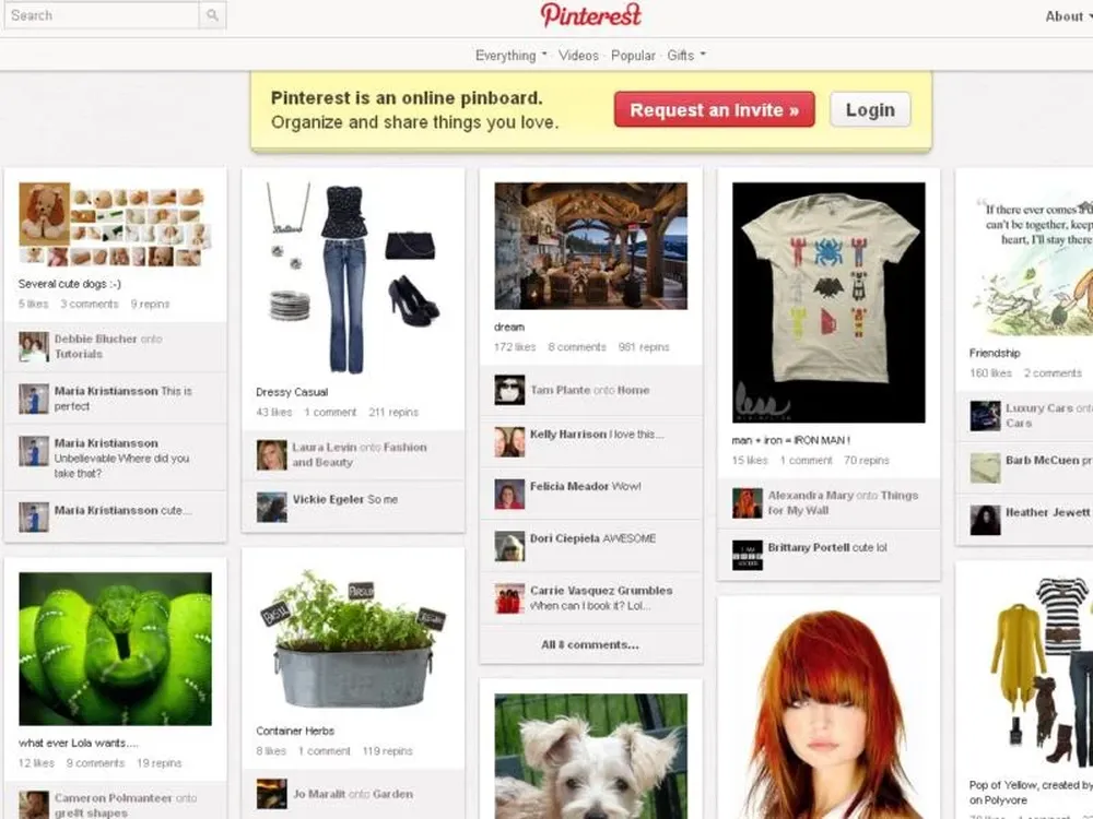 La portada de Pinterest