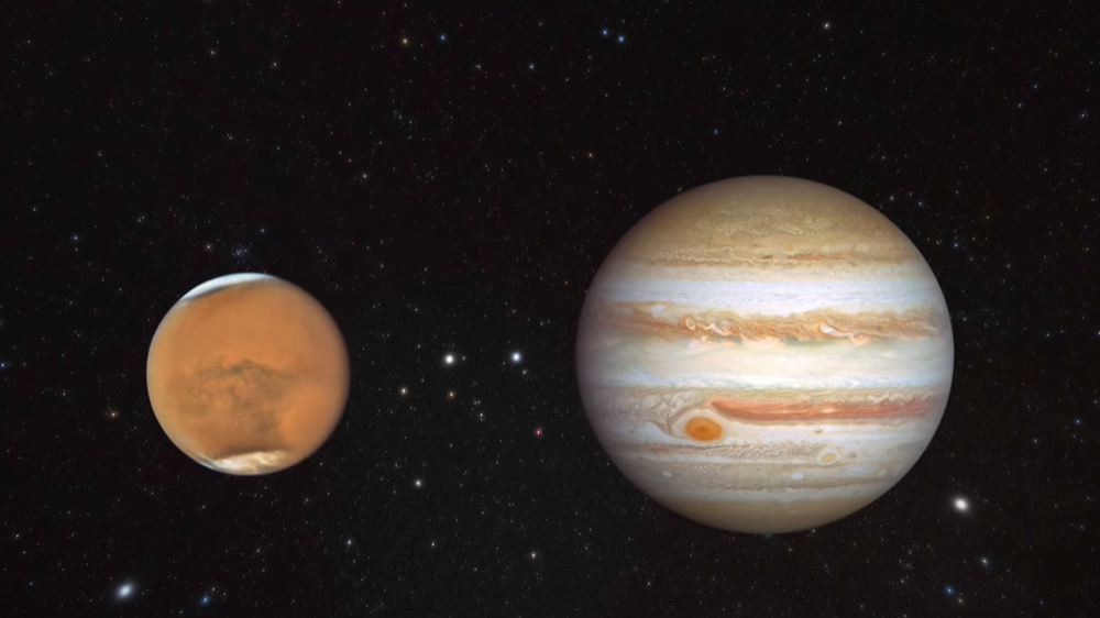 Marte y Júpiter llegarán a verse muy cerca, aunque estén a más de 500 millones de distancia entre sí.