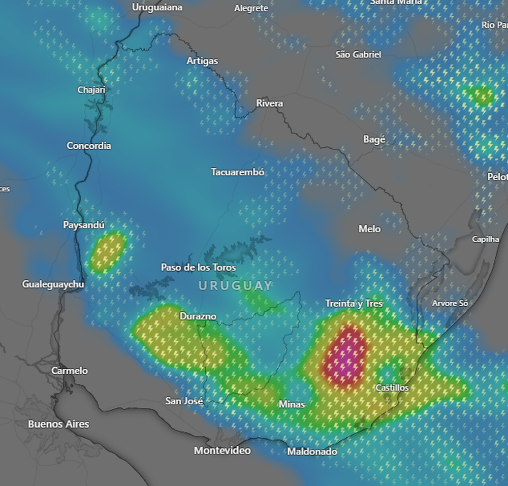 El aviso especial de Inumet ya está vigente
