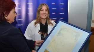 Nuria Santana, Directora técnica del Casmu junto al reconocimiento del MSP