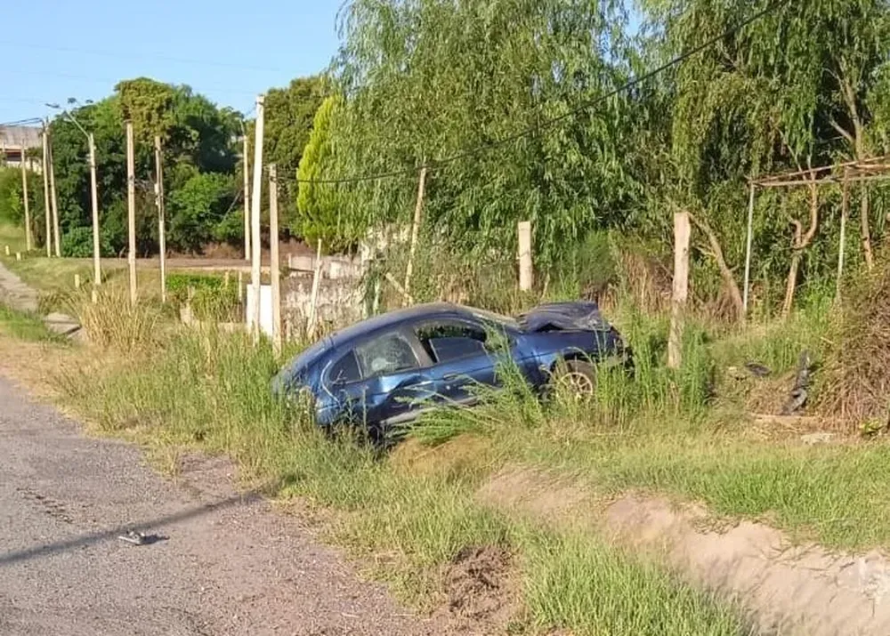 Así quedó el auto que participó del accidente