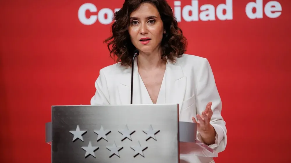 La presidenta madrileña, Isabel Díaz Ayuso