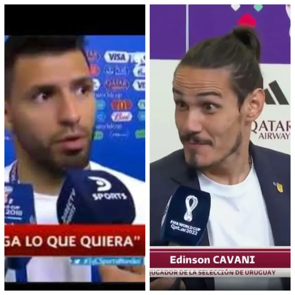 Agüero, Cavani y dos frases polémicas