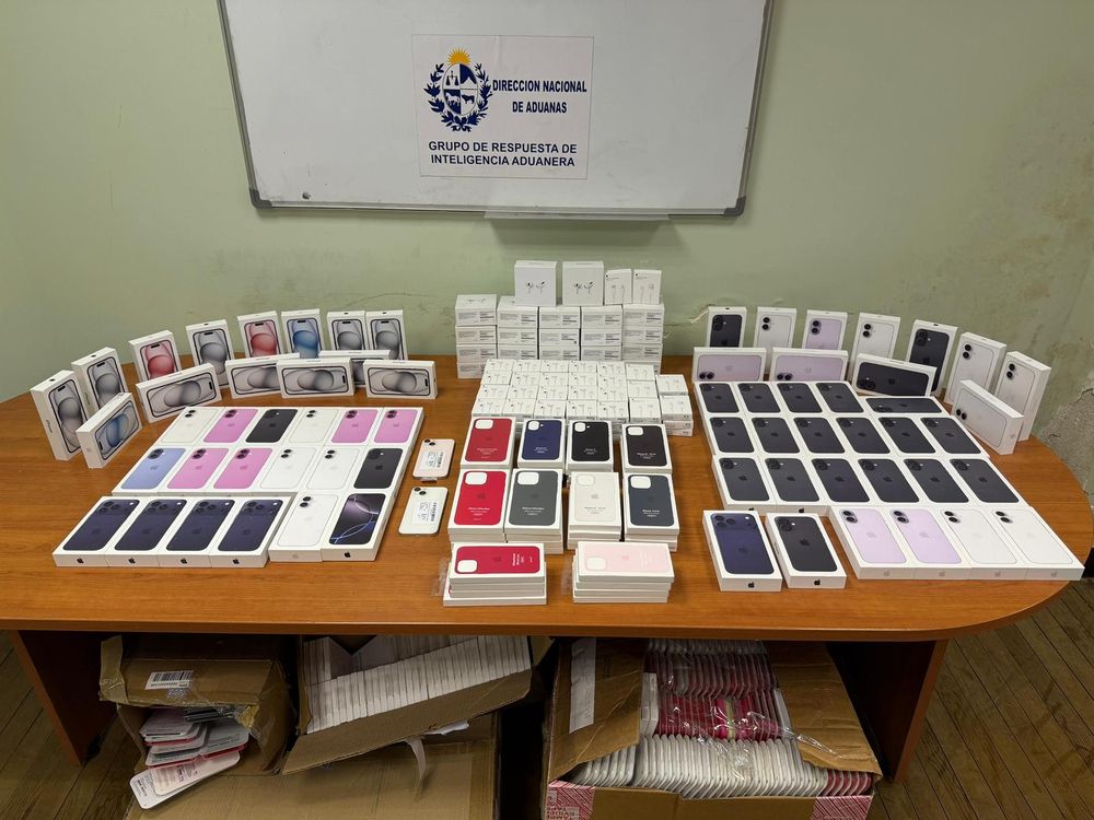 Los celulares iPhone incautados