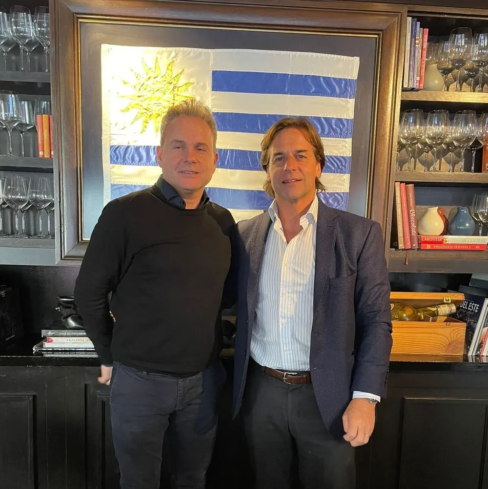 Gustavo Cano con Luis Lacalle Pou