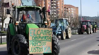 Trabajadores del campo, en una protesta en León