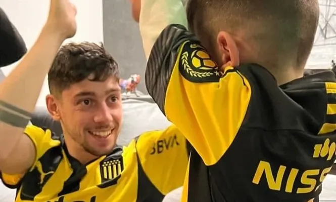 Federico Valverde y su hijo Benicio&nbsp;