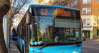 Un autobús en la ciudad de Madrid
