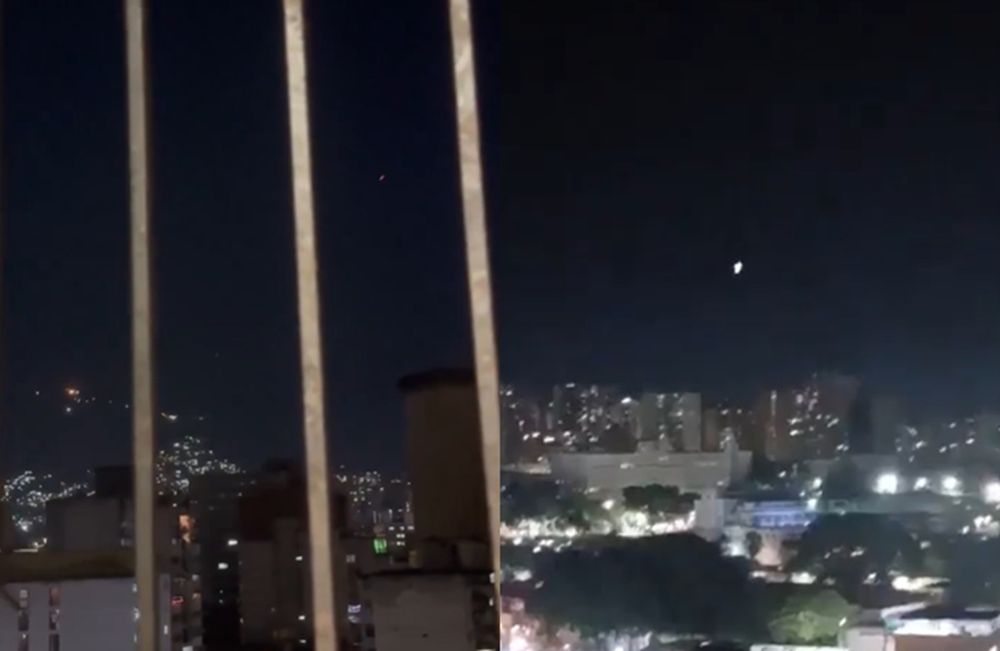 Detonaciones en el cielo de Caracas en la noche del lunes