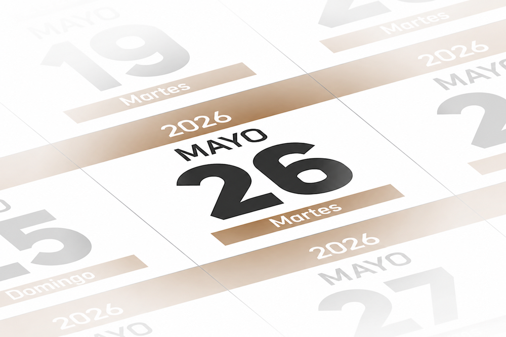 Asueto del martes 26 de mayo