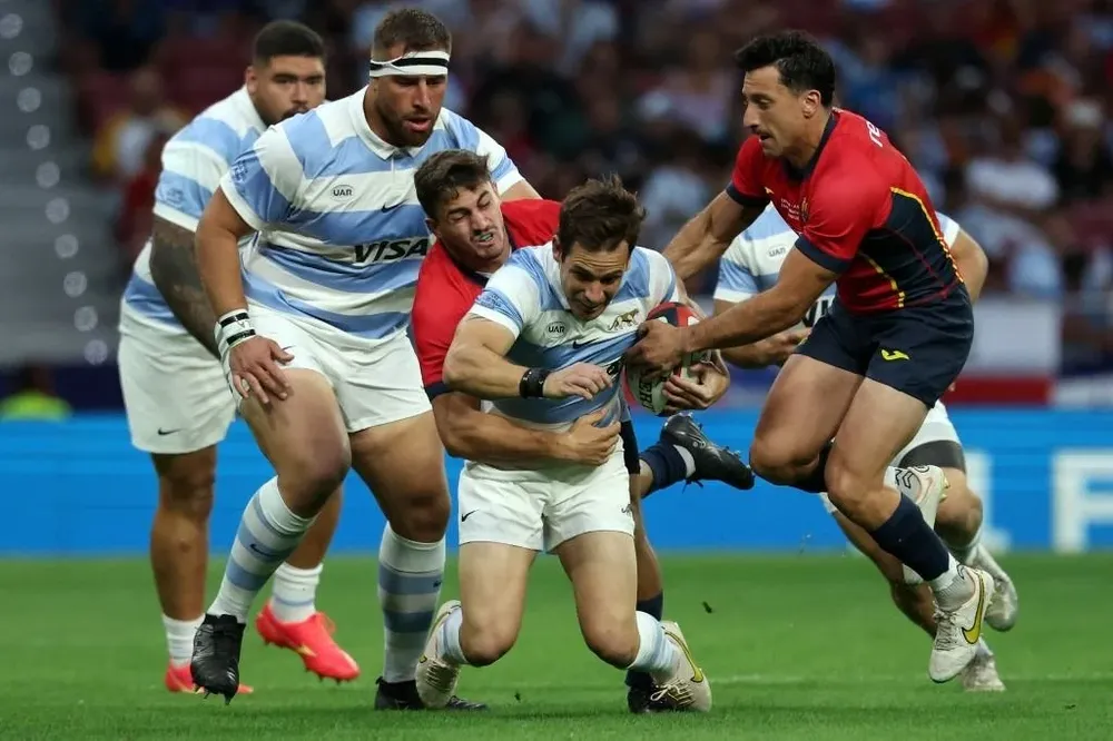 Los Pumas aplastaron a España en su última presentación previa al Mundial de Francia