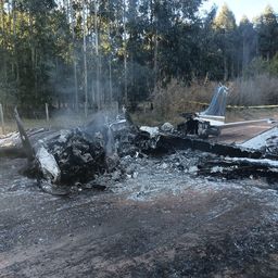 Avioneta incendiada en Paysandú  