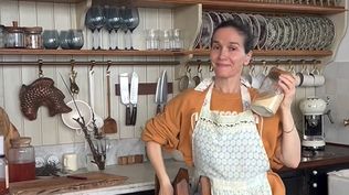Natalia Oreiro en su cocina