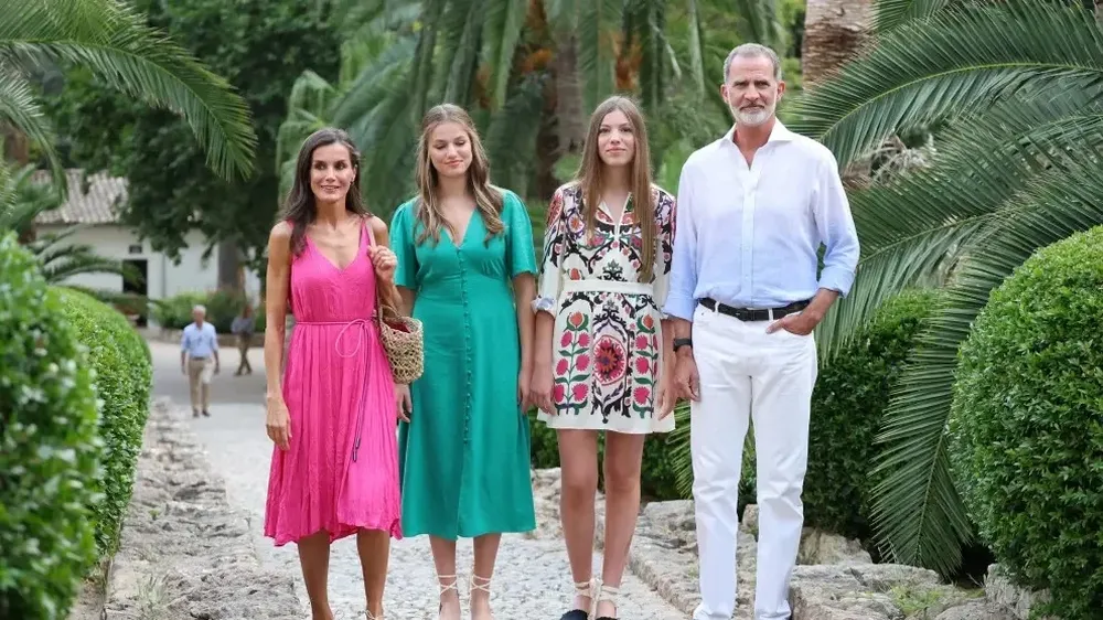 La Familia Real en su visita a los Jardines de Alfabia, en Mallorca