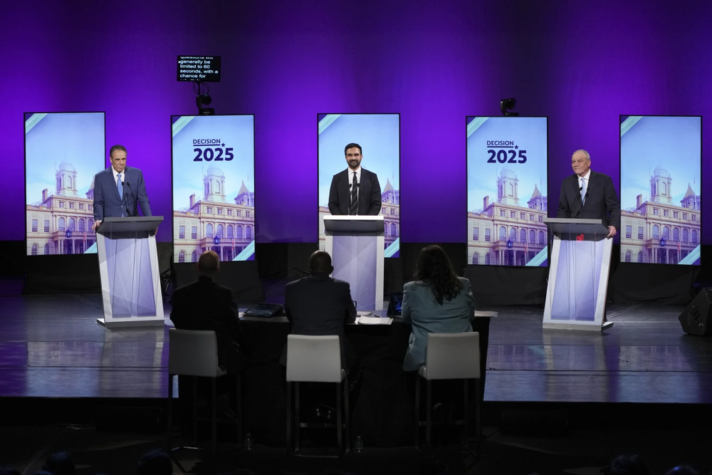 Debate entre los candidatos a la alcaldía de Nueva York. AP