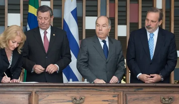 Carolina Cosse, Rodolfo Nin Novoa, Mauro Vieira y Armando Monteiro. (Archivo, 2015)