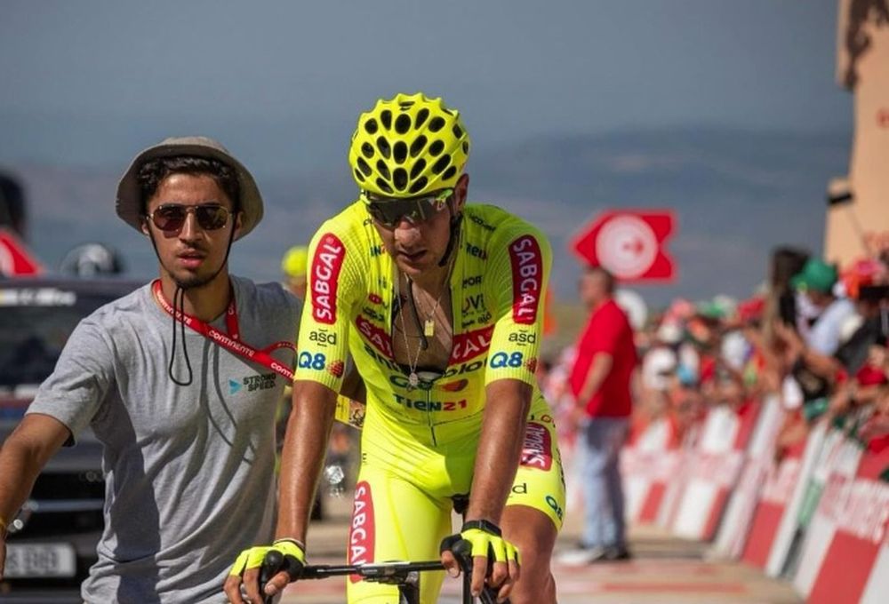 Mauricio Moreira en la Volta de Portugal 2024, la que tuvo que abandonar