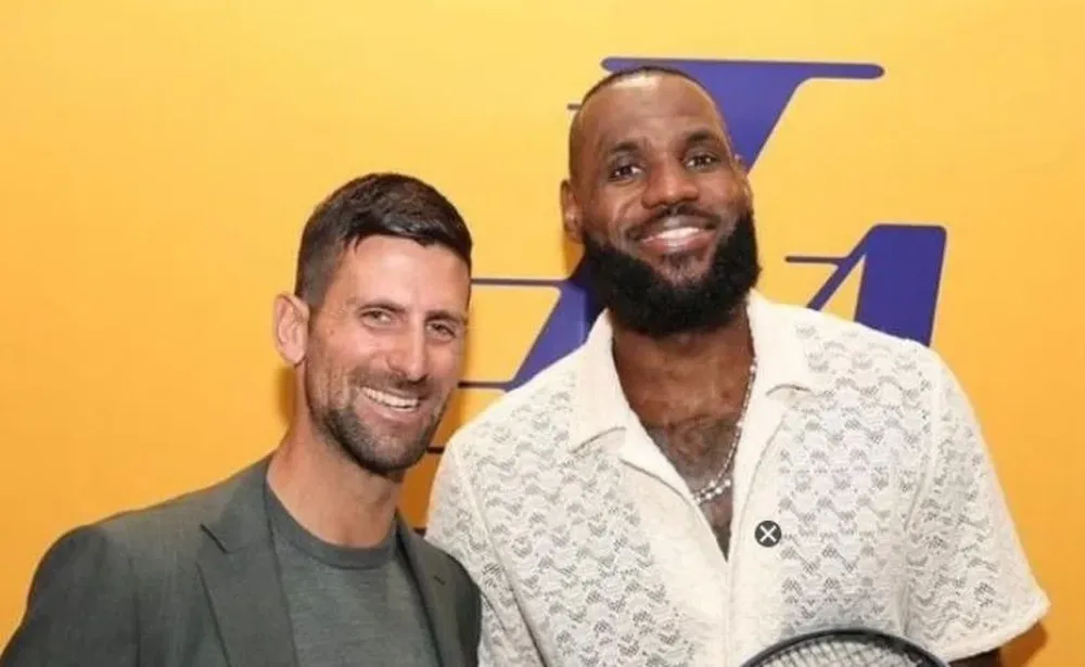 Novak Djokovic estuvo con LeBron James en Los Angeles