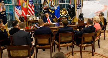 El mapa del Despacho Oval incluía zonas de Ucrania bajo ocupación rusa.