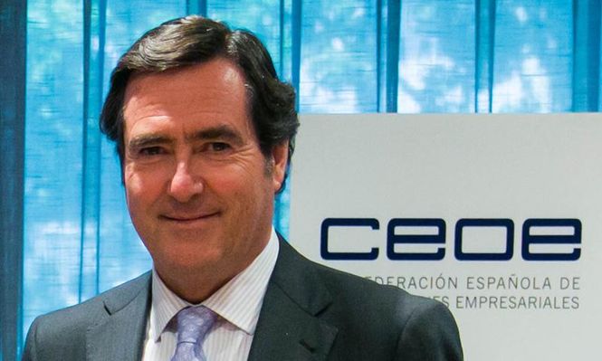 El presidente de la principal organización patronal española, CEOE, Antonio Garamendi,