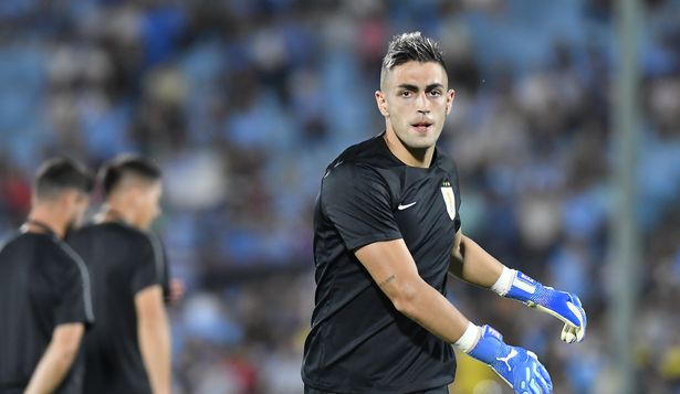 Santiago Mele con la selección uruguaya