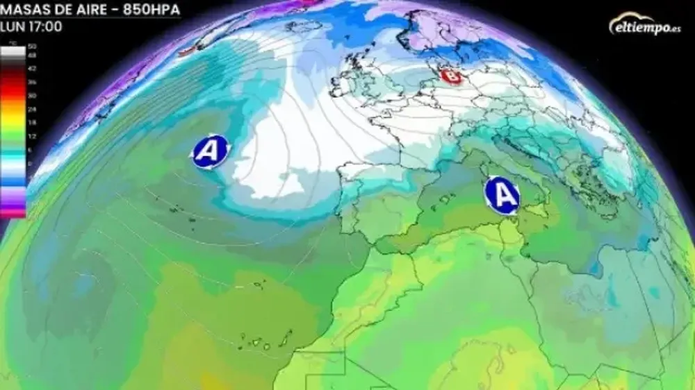 El frio vuelve a la Península Ibérica.