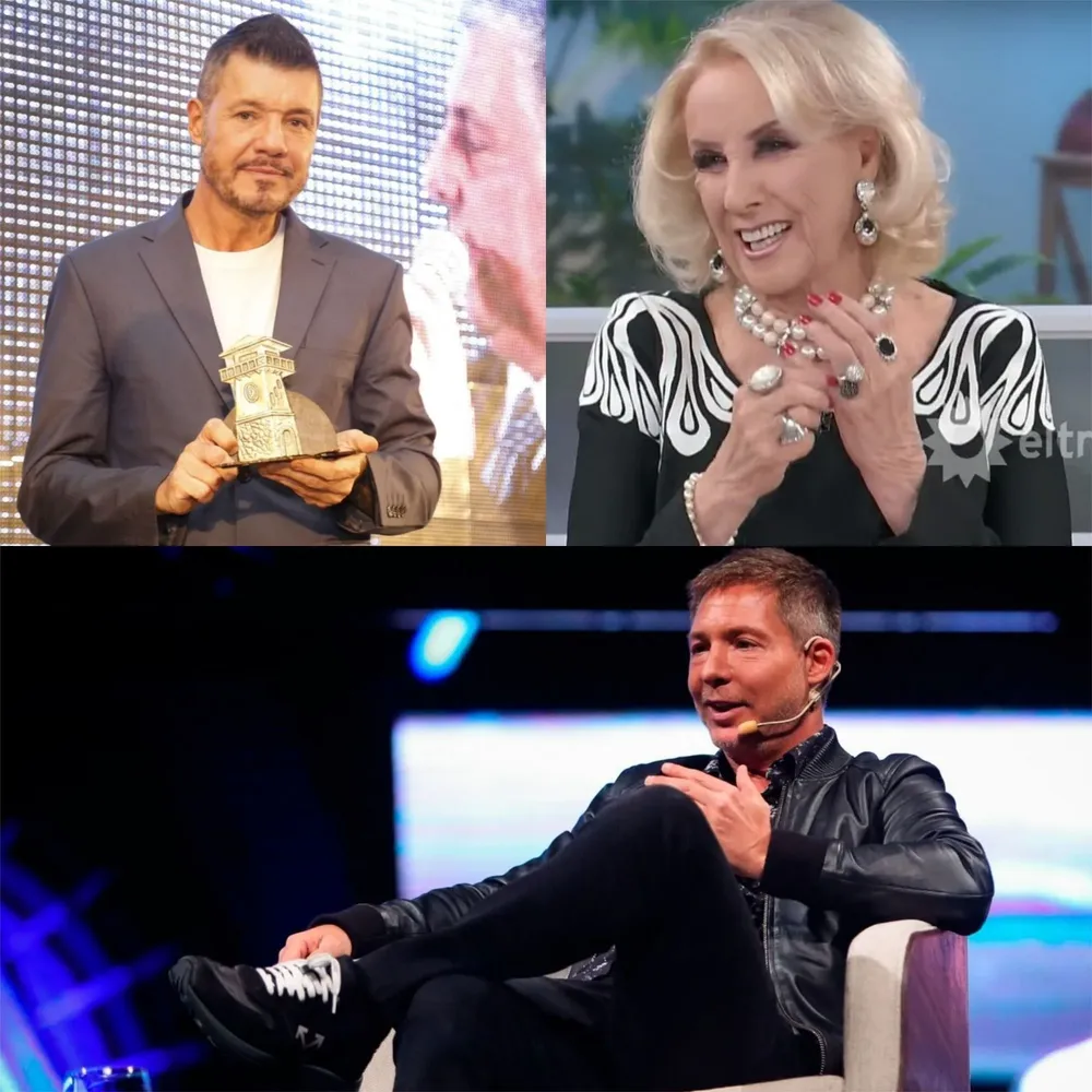 Marcelo Tinelli, Mirtha Legrand y Adrian Suar