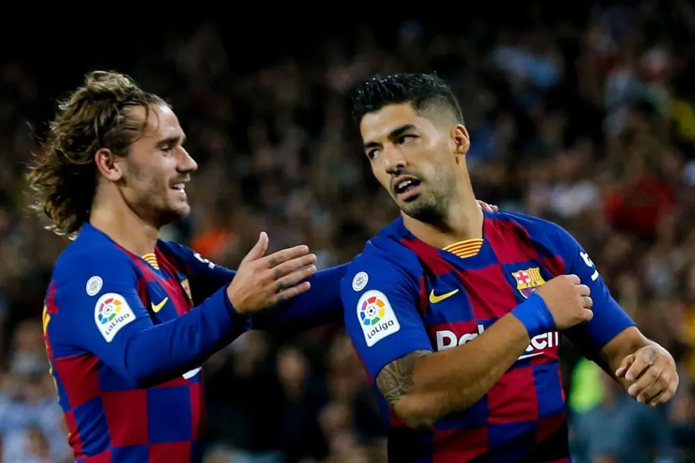 Griezmann y Luis Suárez en Barcelona