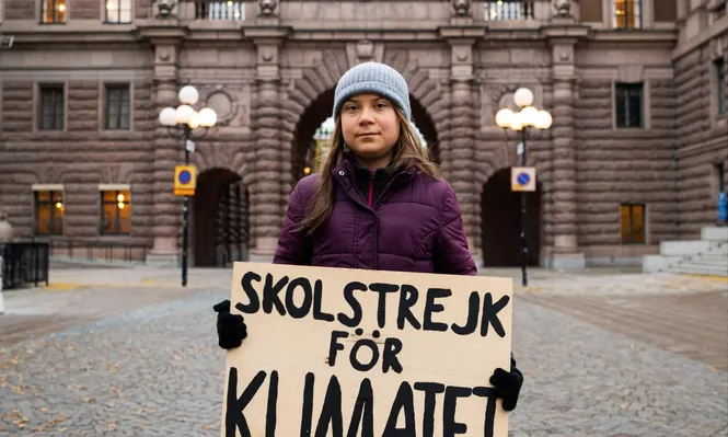 “El acuerdo es una coartada que les sirve a los líderes mundiales para ignorar el calentamiento global”, afirmó la joven sueca.