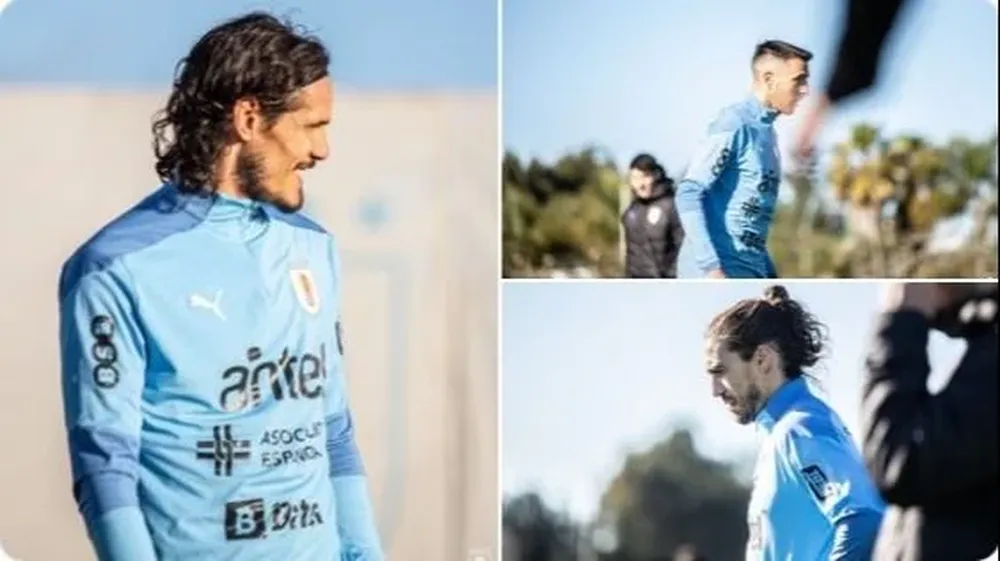 Edinson Cavani, Martín Cáceres y Matías Vecino