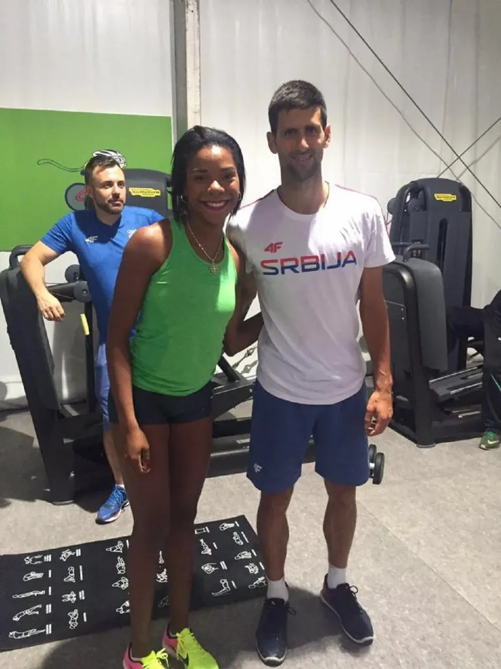 Débirah con Djokovic en Río