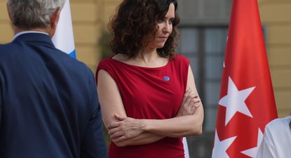 La presidenta de la Comunidad de Madrid, Isabel Díaz Ayuso en el inicio de la conferencia de presidentes de las autonomías.