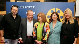 De izquierda a derecha: Gabriel Hochbaum, Fernando Arciniega, Carmen Maura, Calu Cuadrado y Bettina Bulgheroni.