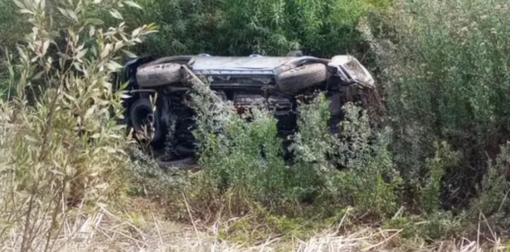 Así quedó la camioneta de Luis Miguel Pulga Rodríguez