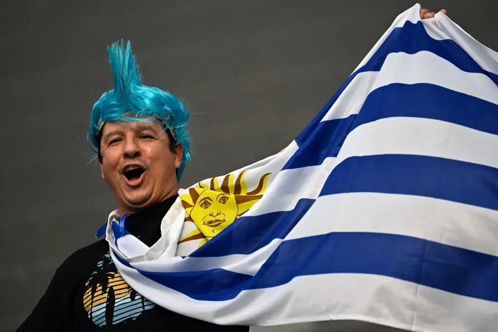 Hinchas de Uruguay en La Plata