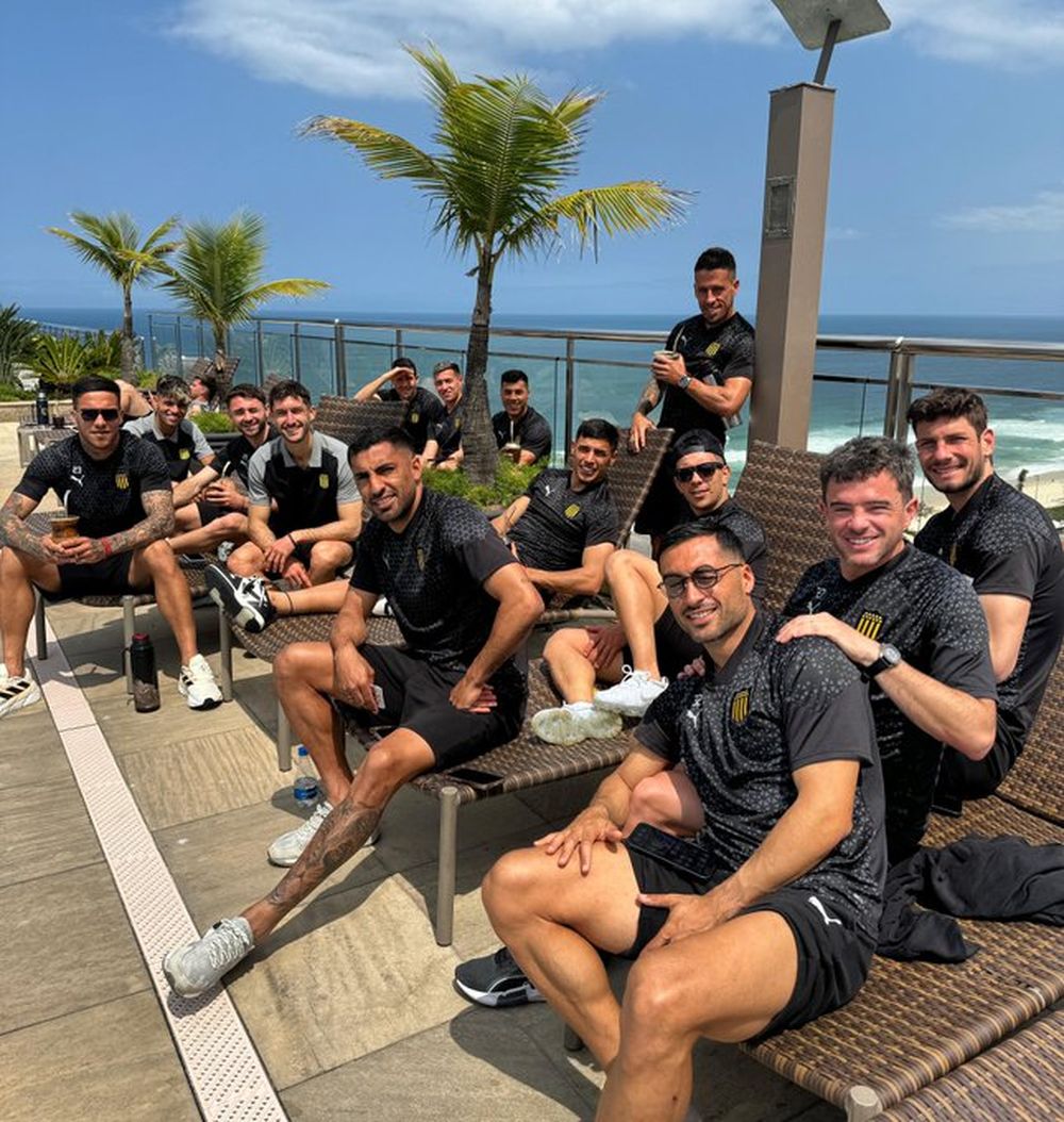 Los jugadores de Peñarol en Río de Janeiro