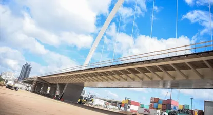 Obras en el viaducto del puerto