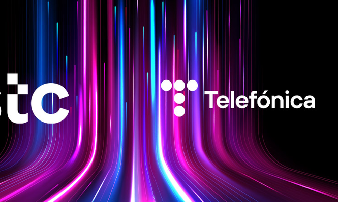 Logos de STC y Telefónica