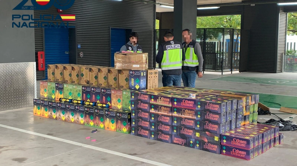 Cargamento incautado de óxido nitroso en Sevilla.