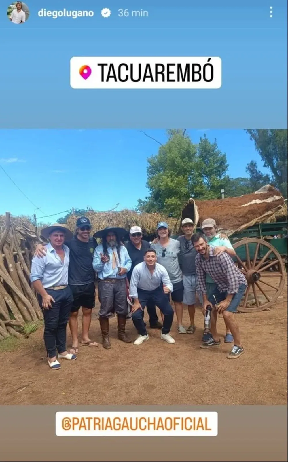 Diego Lugano y el Cebolla Rodríguez en la Patria Gaucha