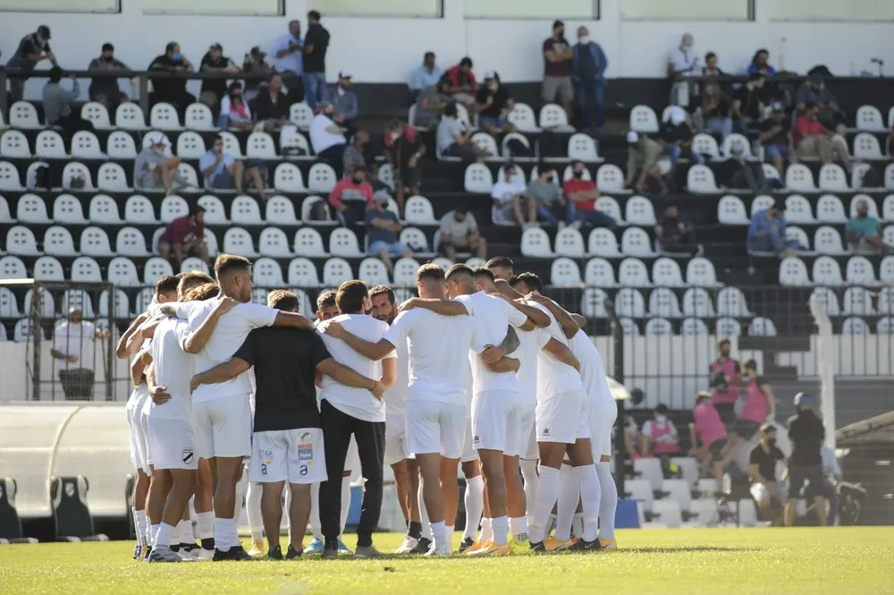 Arenga de los jugadores de Danubio.