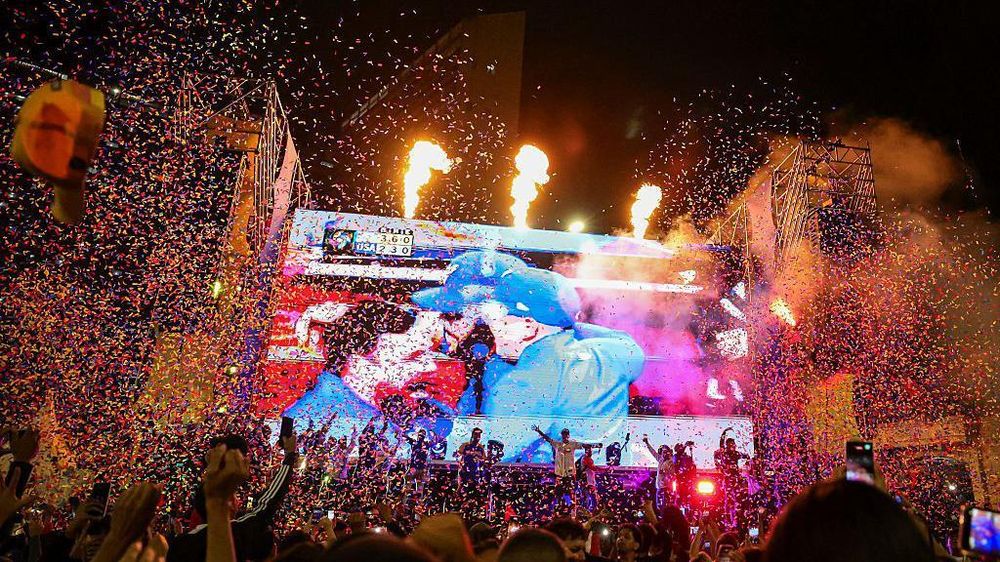 La celebración en Caracas tras saberse el resultado.