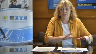 La presidenta de UTE en su oficina del Palacio de La Luz. (Foto archivo)