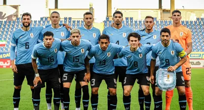 Equipo de Uruguay que jugó el amistoso ante Irán